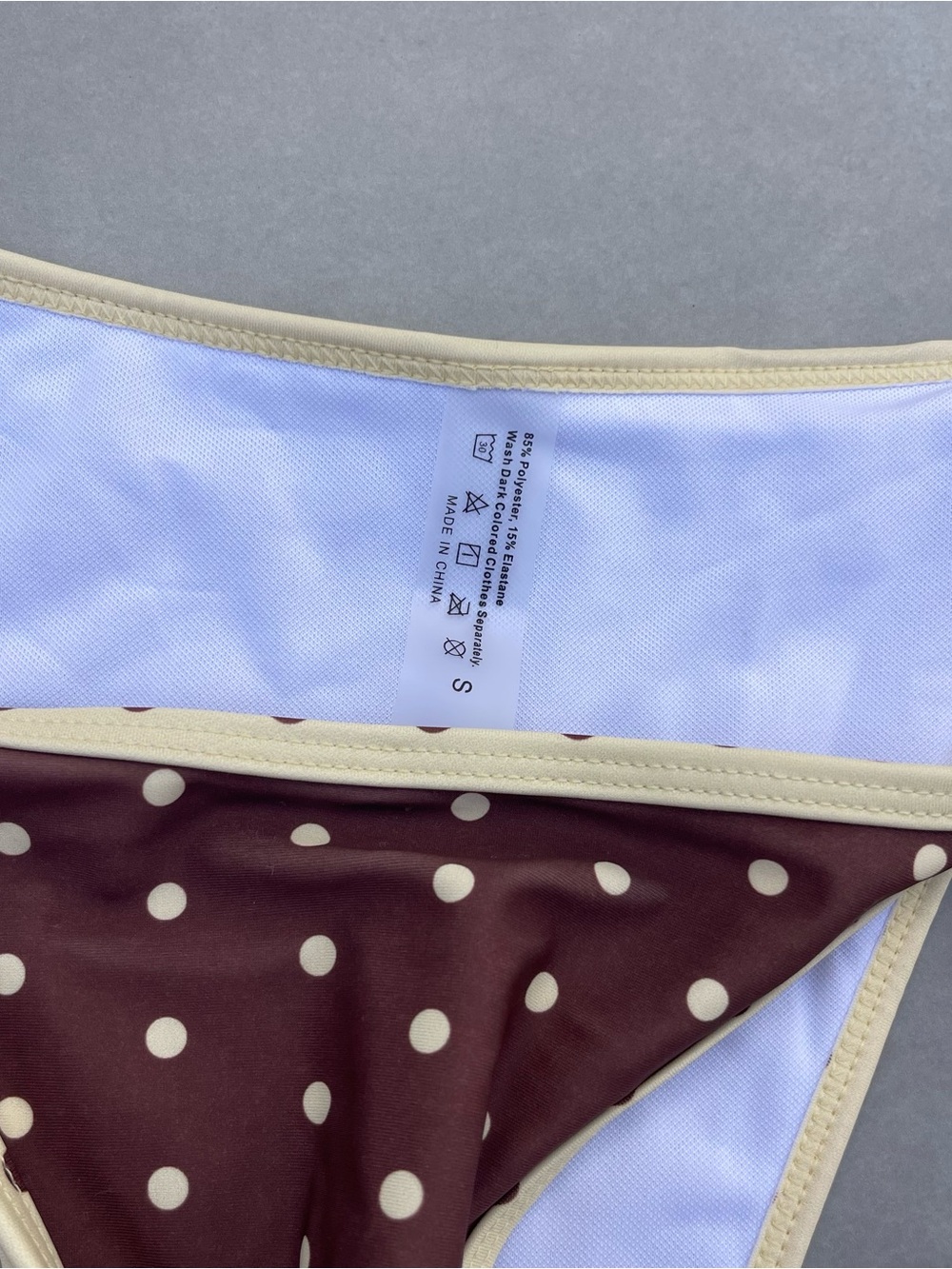 Brown Polka Dot Bikini - Picture 4 of 6